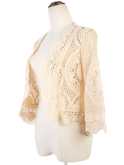 Excellent Valentino Pink Wool Cardigan Size S with Lace Details