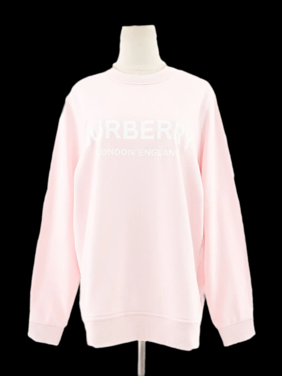 excellent burberry pink cotton sweatshirt size xl women