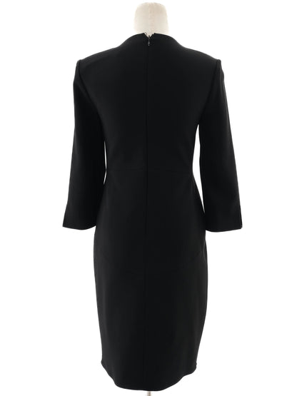 Excellent Elisabetta Franchi Black Viscose Dress Size M