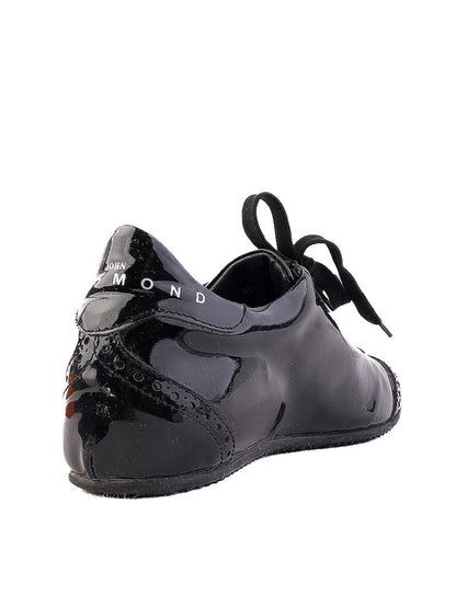 Excellent Richmond Black Leather Sneakers with Silver Stripes
