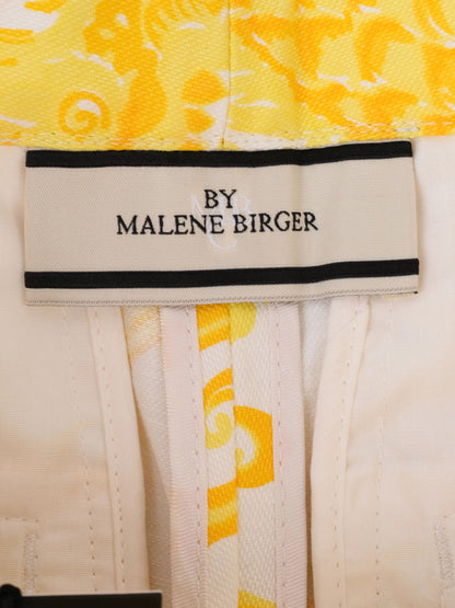 NEW By Malene Birger Yellow Dragon Print Cotton Pants Size XS