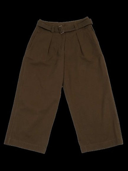 Excellent Weekend MaxMara Green Cotton Wide-Leg Pants Size M