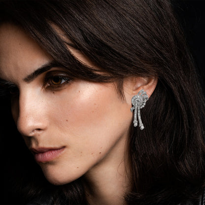 Diamonds and gold earrings