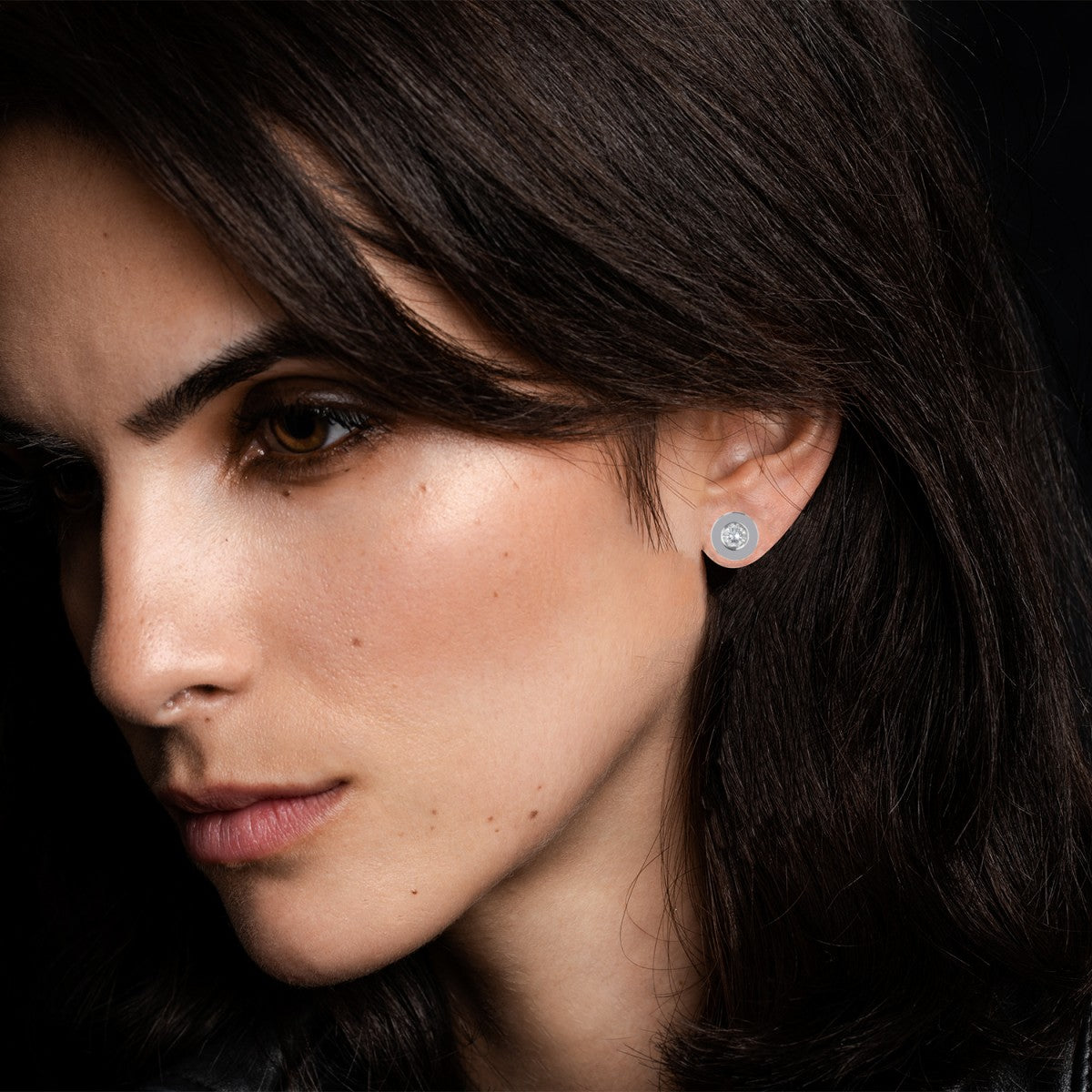 diamonds and gold earrings