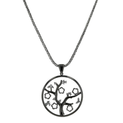 Diamonds, gold and silver necklace