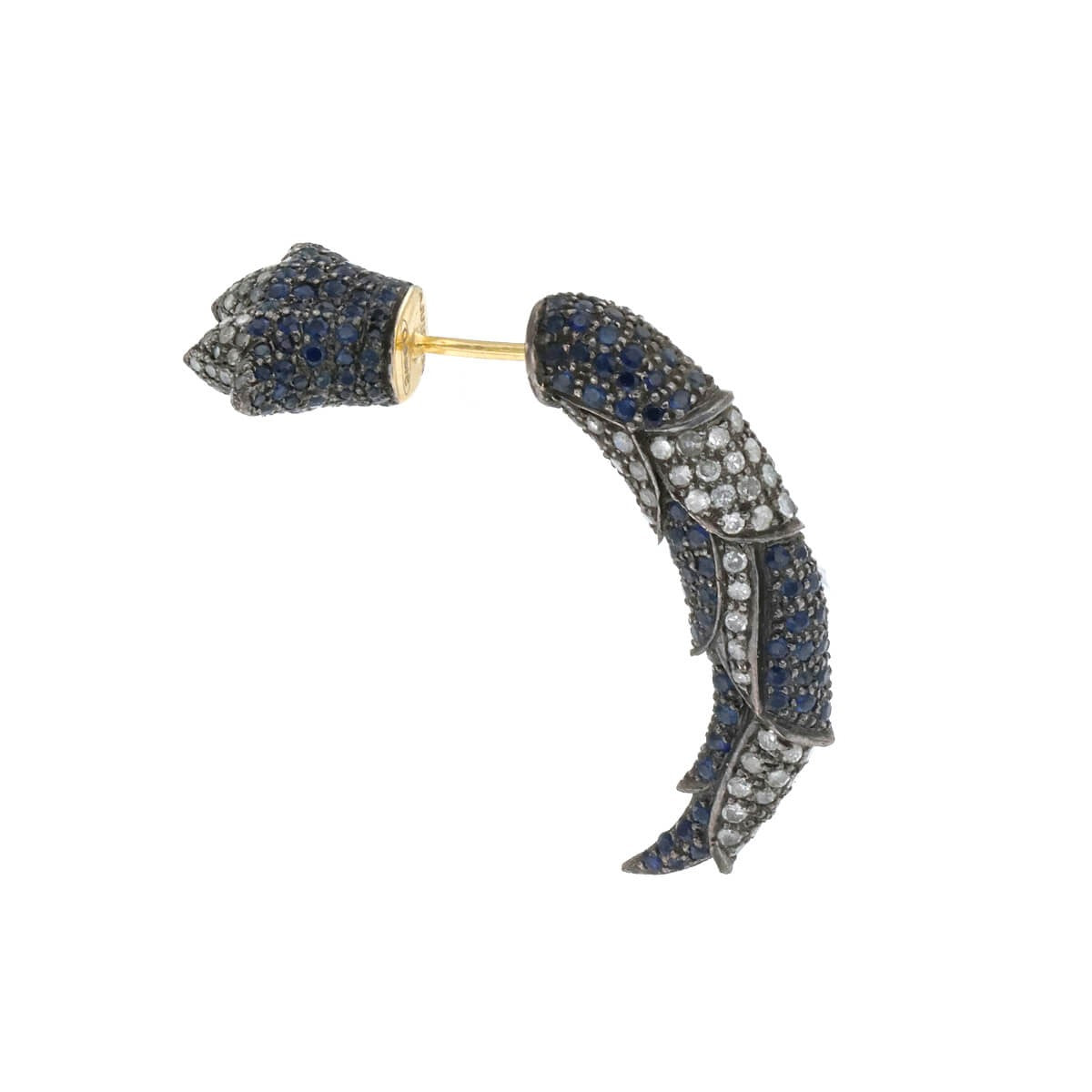 djula diamonds, sapphires and gold earrings