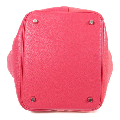 Hermes Clemence Leather Picotin Mm Ginpaku Handmade Bag Rose Extreme Pink Extreme Rose/rough D Taurillon Clemen
