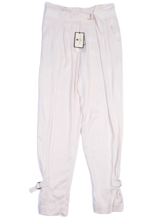 NEW By Malene Birger White Viscose Pants Size XS with Buckles