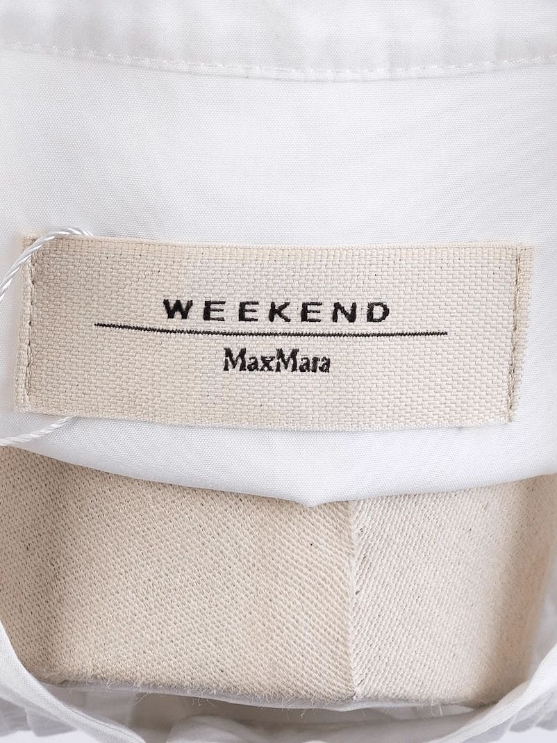 weekend maxmara white cotton blouse xs excellent condition