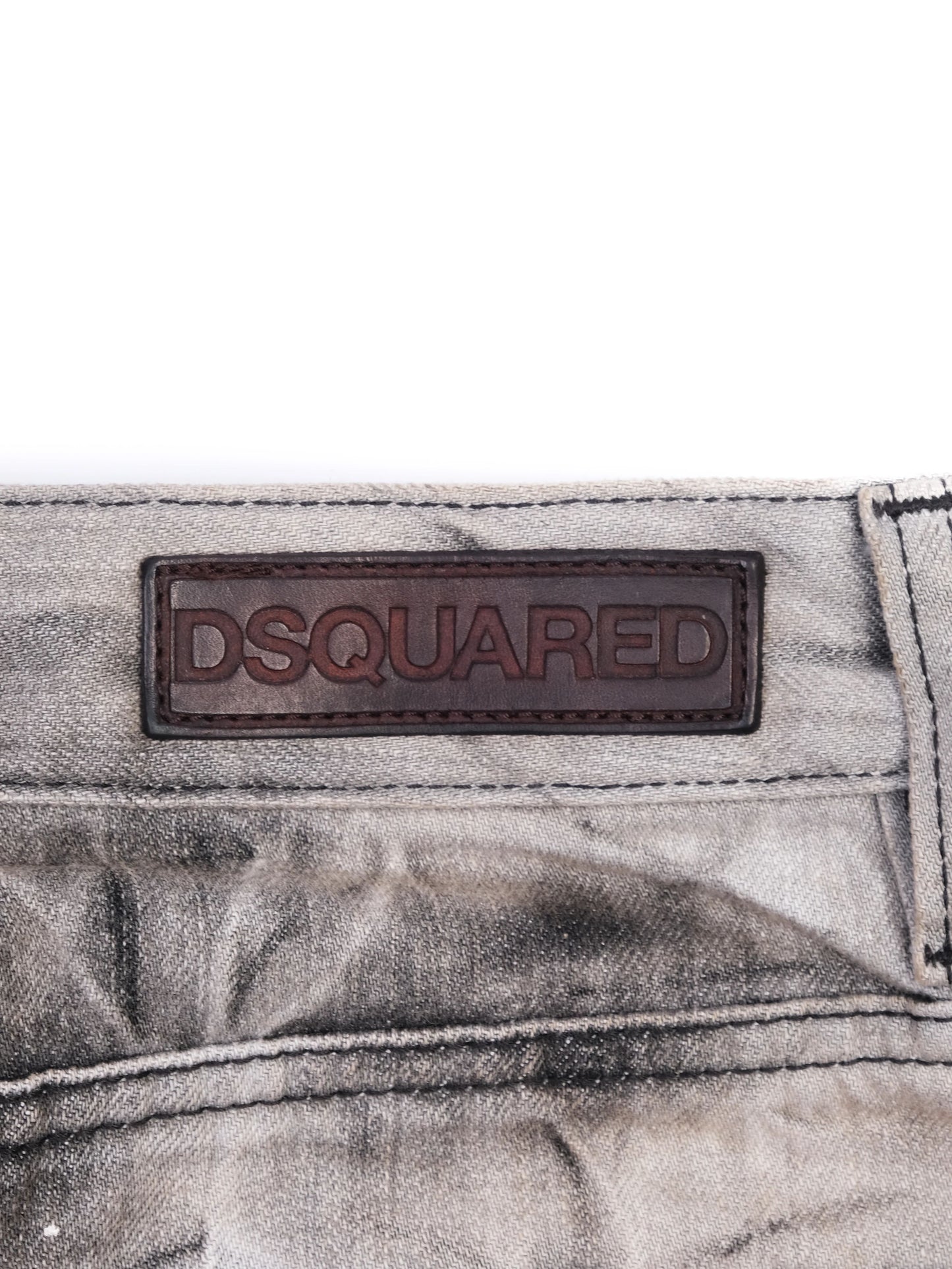 excellent dsquared2 gray distressed denim mini skirt women size n/a