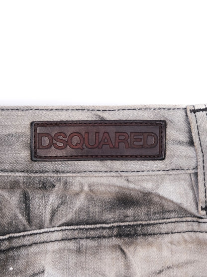 Excellent Dsquared2 Gray Distressed Denim Mini Skirt Women Size N/A