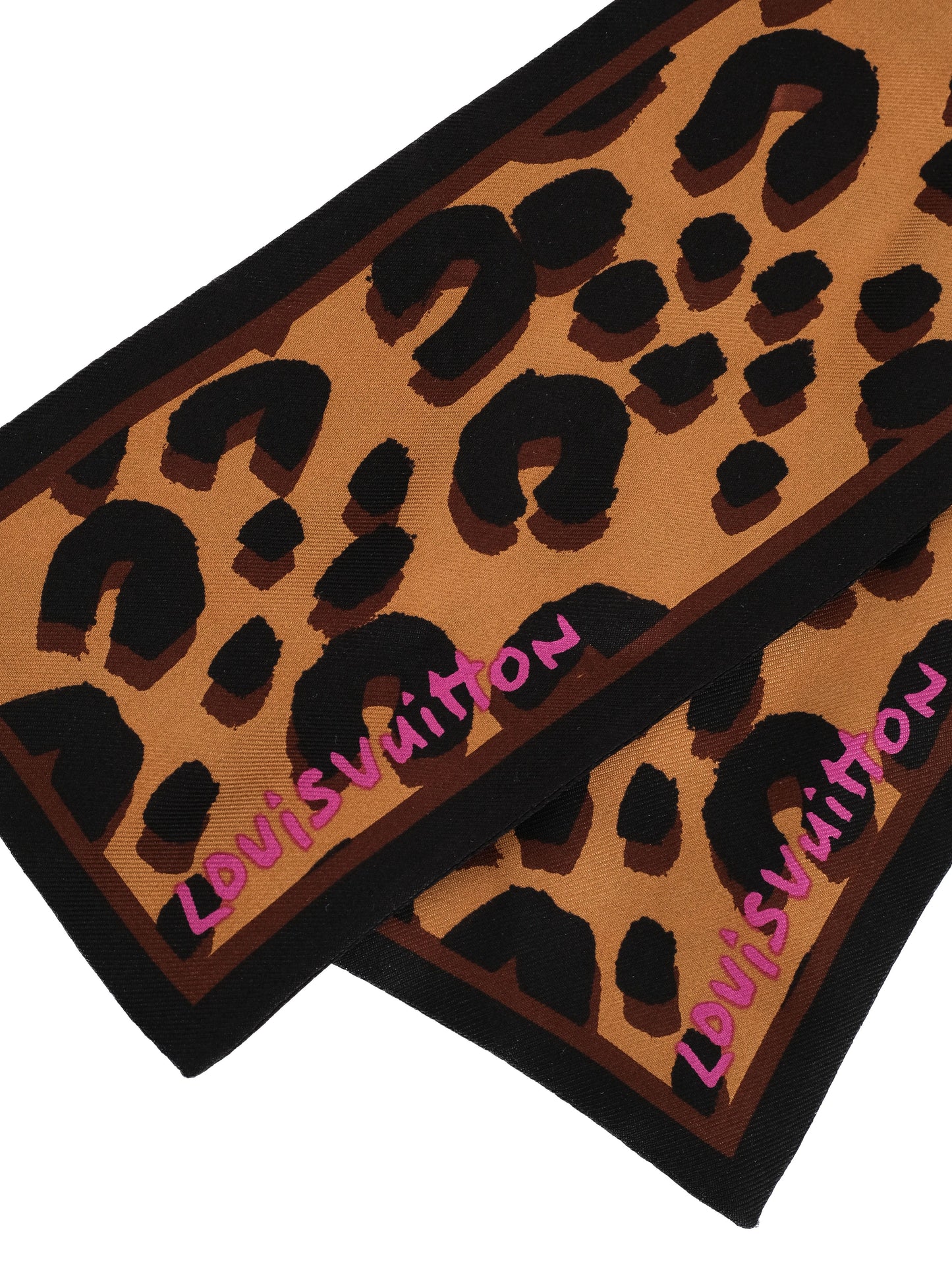 excellent louis vuitton leopard-print silk scarf combined colors