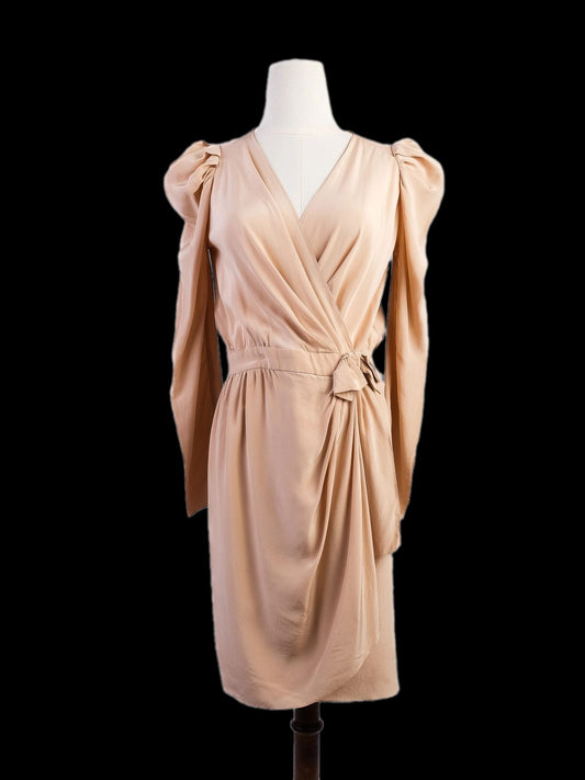 Tara Jarmon White Silk Dress Size M Excellent Condition