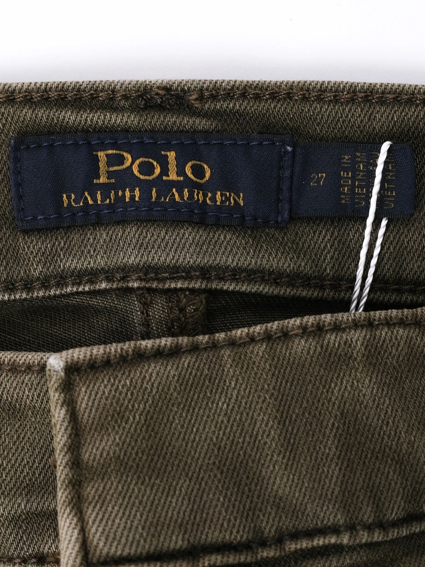 excellent polo ralph lauren olive green viscose pants size s