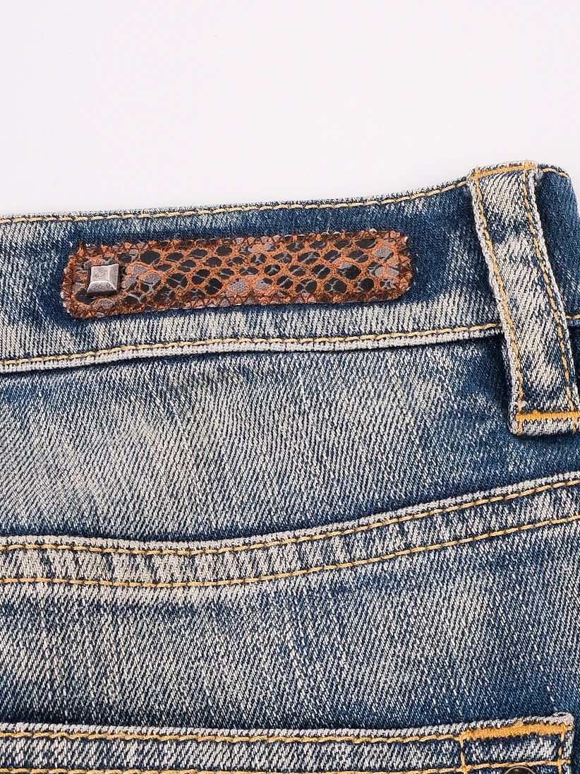elie tahari blue denim jeans size m average condition