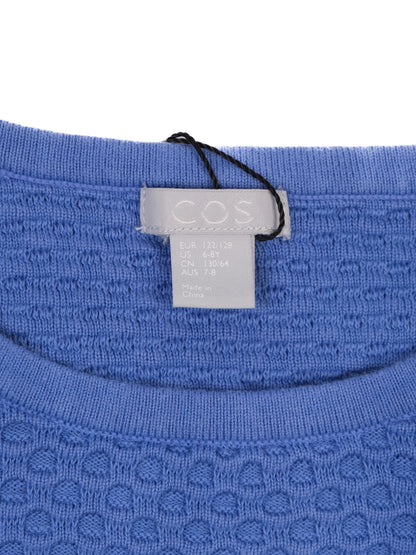 Excellent COS Blue Cotton Sweater for Kids Size 8 with Pockets