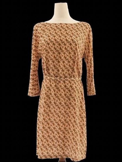 Excellent Tara Jarmon WomenÕs Dress M Combined Geometric Pattern