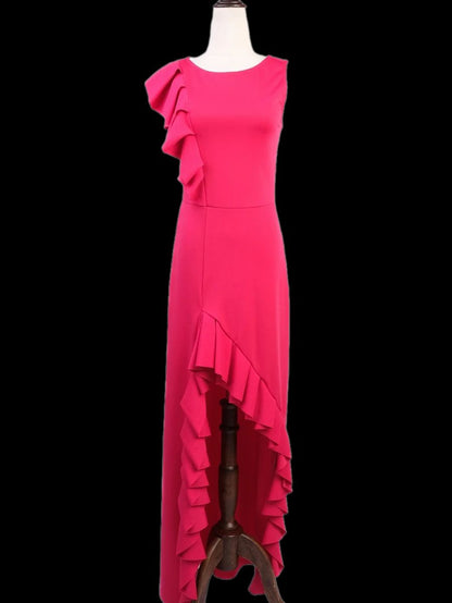 Average Condition Maje Pink Ruffled Sleeveless Dress Size XS