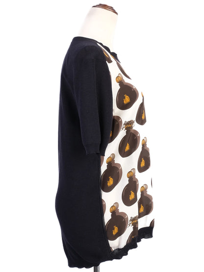 Excellent Lanvin Short Sleeve Sweater Black Combined M Women