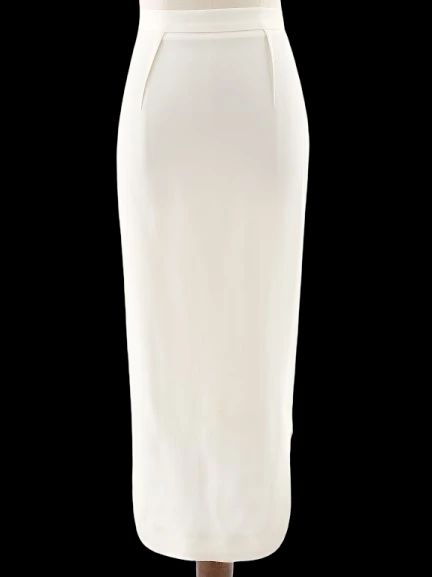 excellent roland mouret yellow viscose pencil skirt size xs