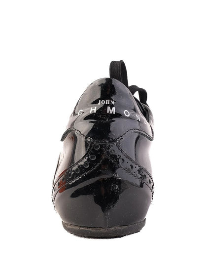 Excellent Richmond Black Leather Sneakers with Silver Stripes
