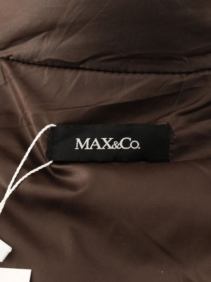 Excellent MaxCo Gray Quilted Jacket Size L Women's Polyester
