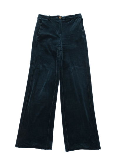 Excellent Marella Green Velvet Pants Size S Women's