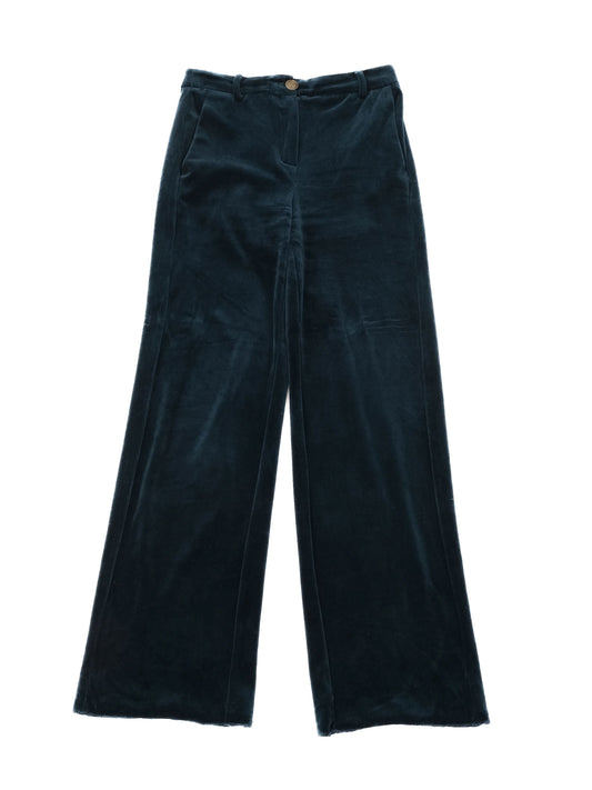 Excellent Marella Green Velvet Pants Size S Women's