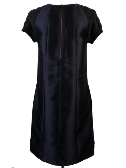 Excellent MAX&Co Blue Wool Short-Sleeved Dress Size XS