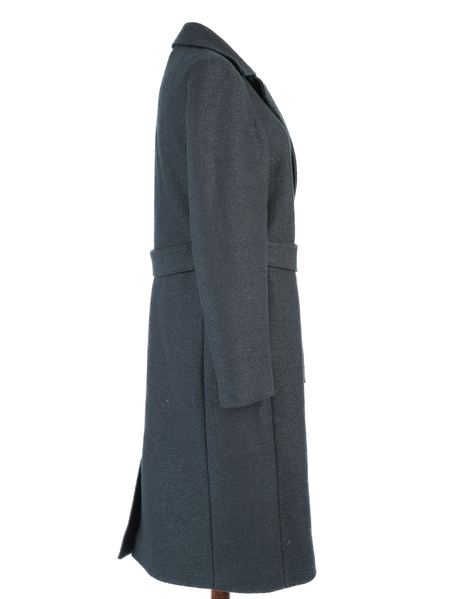 excellent ted baker women's green wool overcoat size s