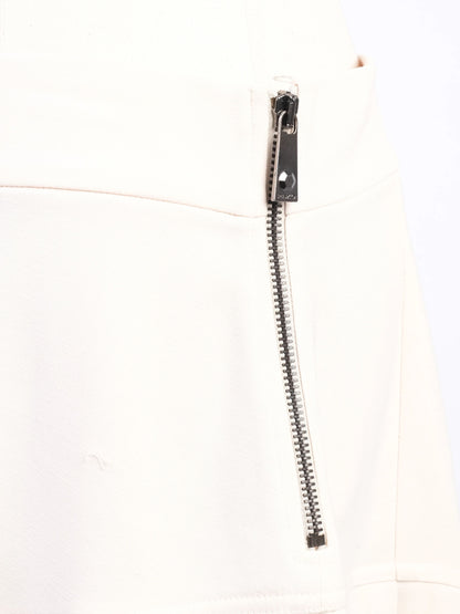 Excellent Pinko White Pleated Skirt in Viscose Size M