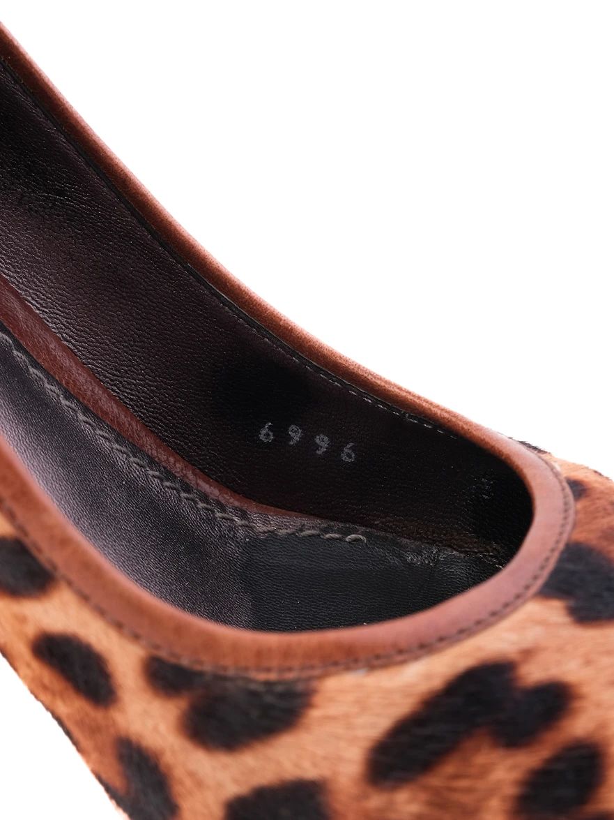 excellent dolce gabbana leopard print high heels size 39 leather