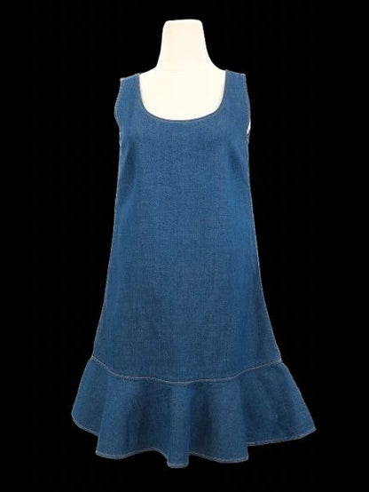 Excellent Dolce Gabbana Sleeveless Denim Dress Blue Size M