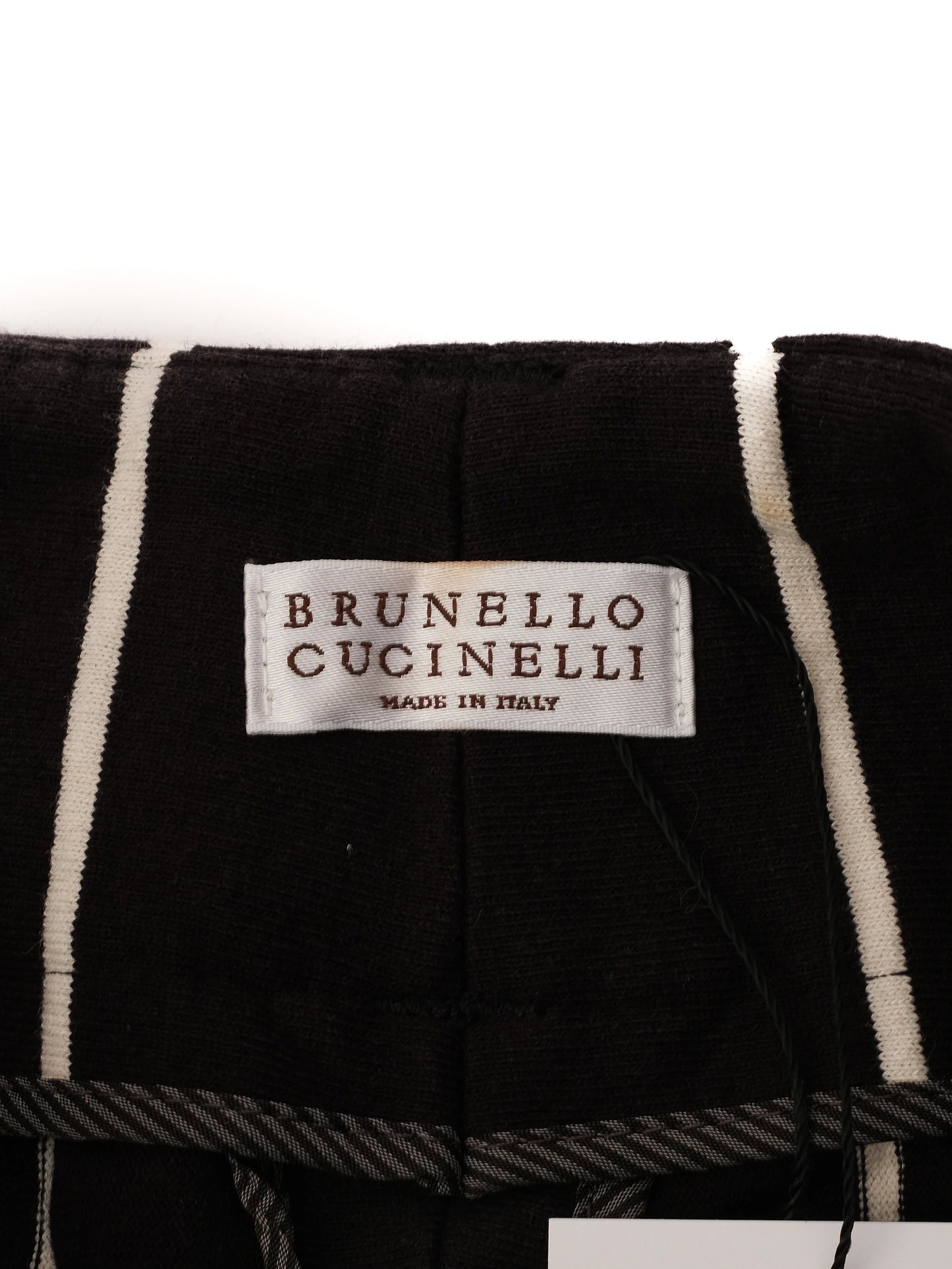 excellent brunello cucinelli black cotton pants size s