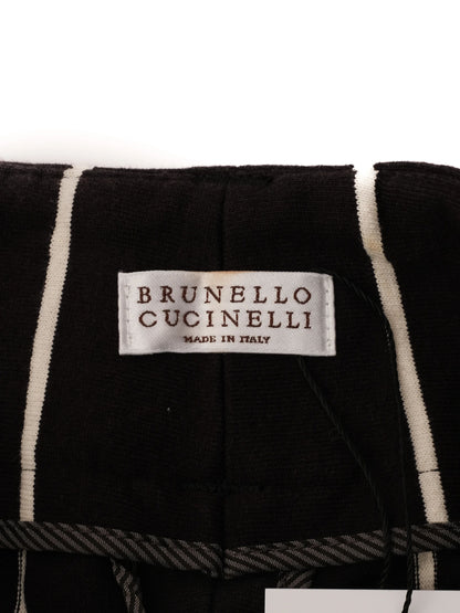 Excellent Brunello Cucinelli Black Cotton Pants Size S