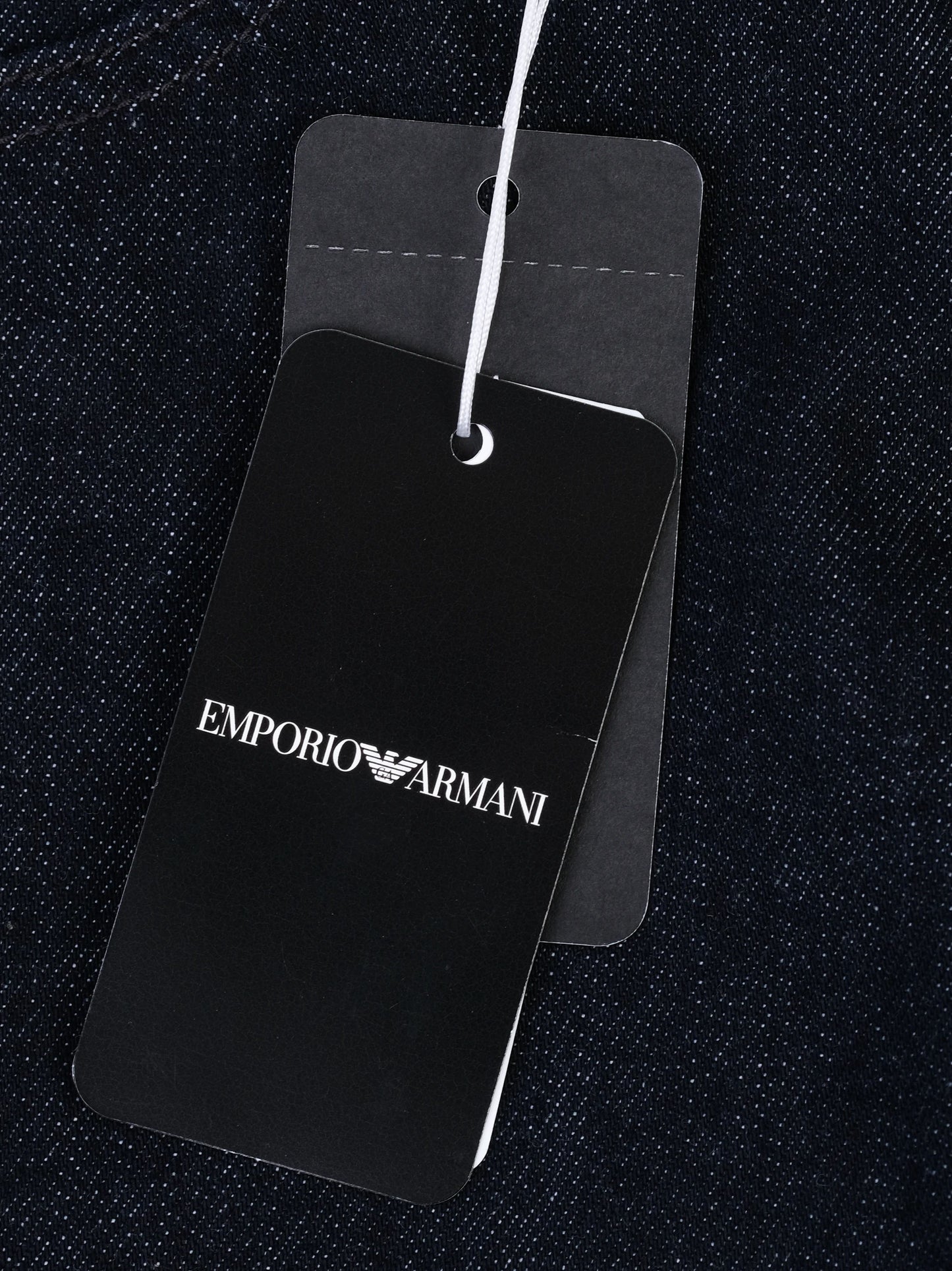 new emporio armani dark blue cotton jeans size 14 women's