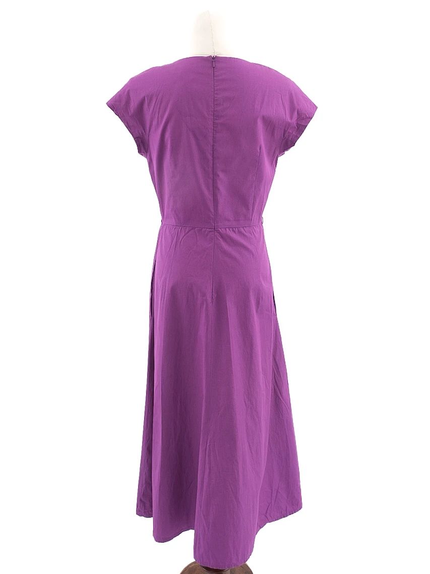 excellent max mara purple cotton dress xl short sleeve