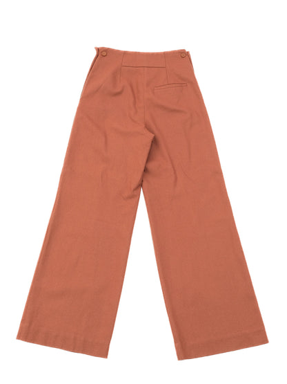 Excellent COS Wide-Leg Trousers Orange Wool Size S