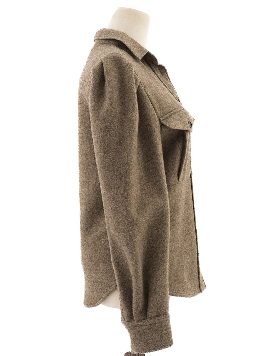 excellent isabel marant gray wool military shirt size xs