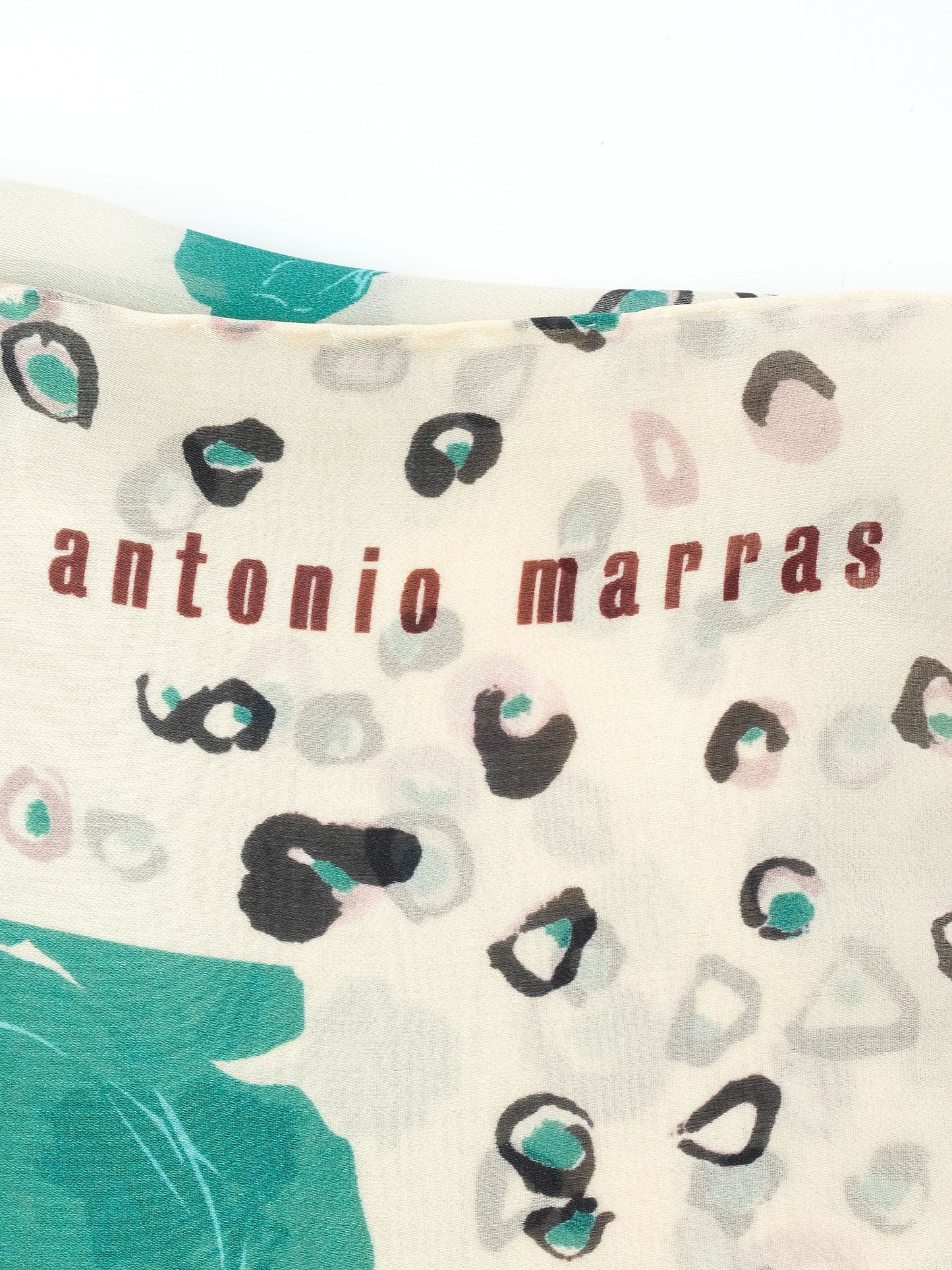 excellent antonio marras silk scarf combined floral pattern