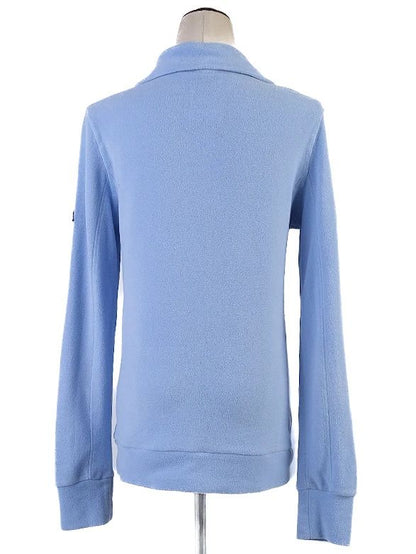 Excellent Bogner Women's Blue Fleece Pullover Size L Quarter-Zip