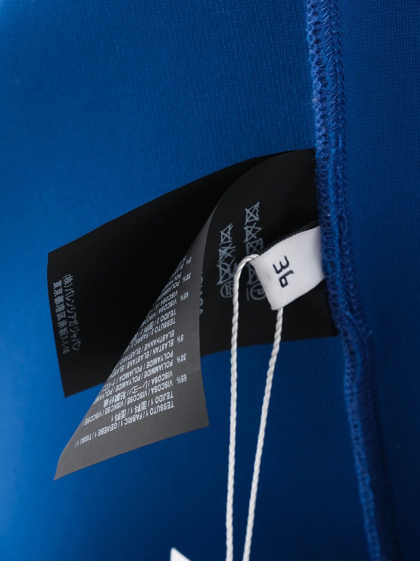 excellent balenciaga blue zip-up jacket size s women viscose