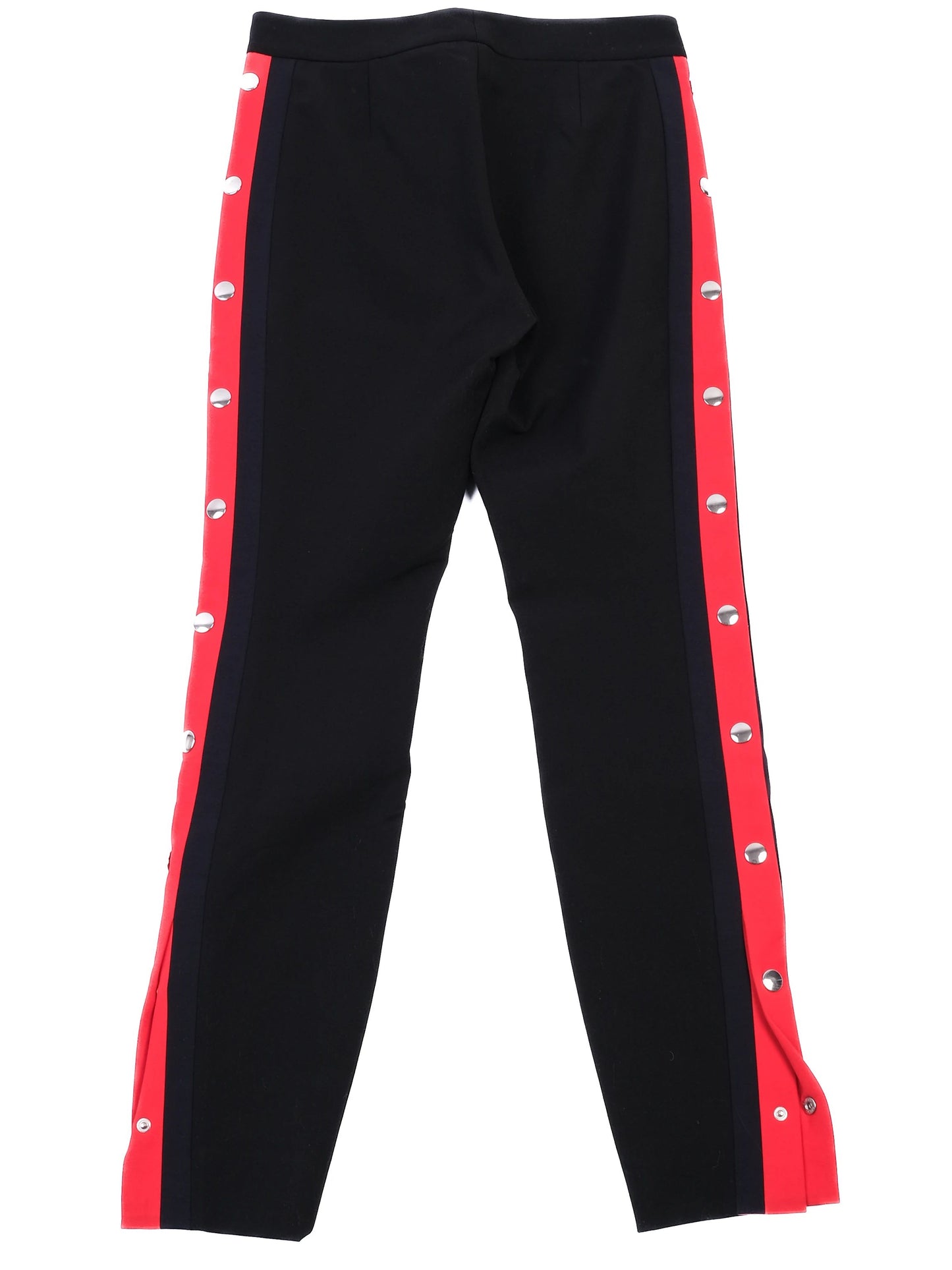 excellent gucci black nylon pants with red stripes size m made in italy