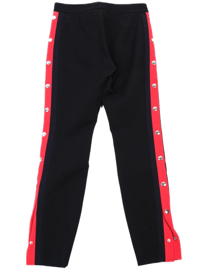 Excellent Gucci Black Nylon Pants with Red Stripes Size M Made in Italy