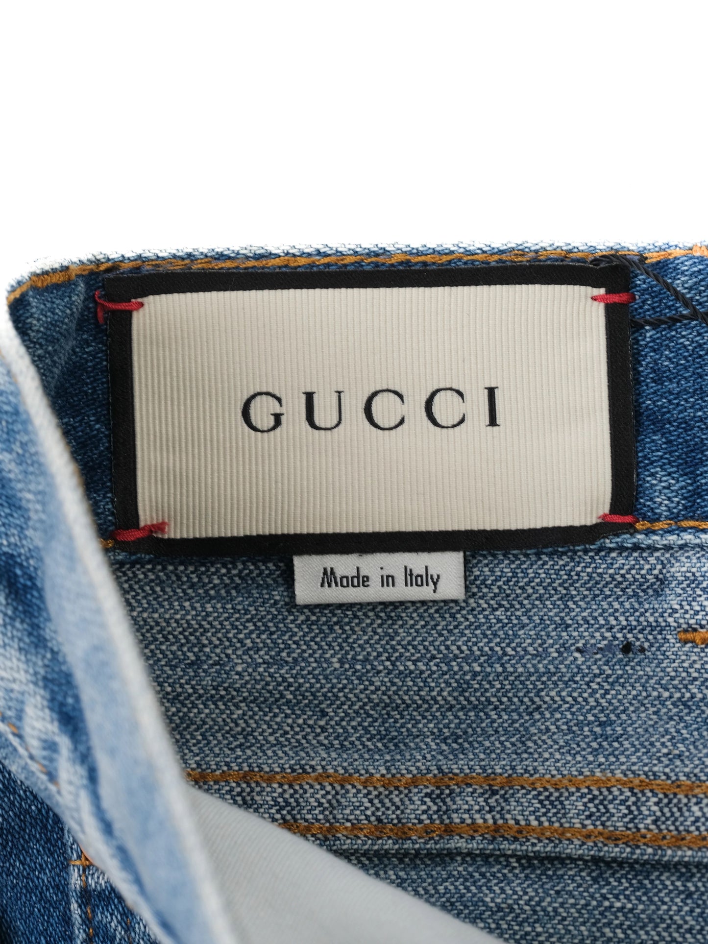 excellent gucci blue denim shorts with unique pockets size l