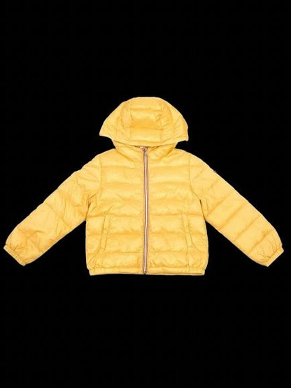 Average Moncler Yellow Puffer Jacket for Kids, Size 4