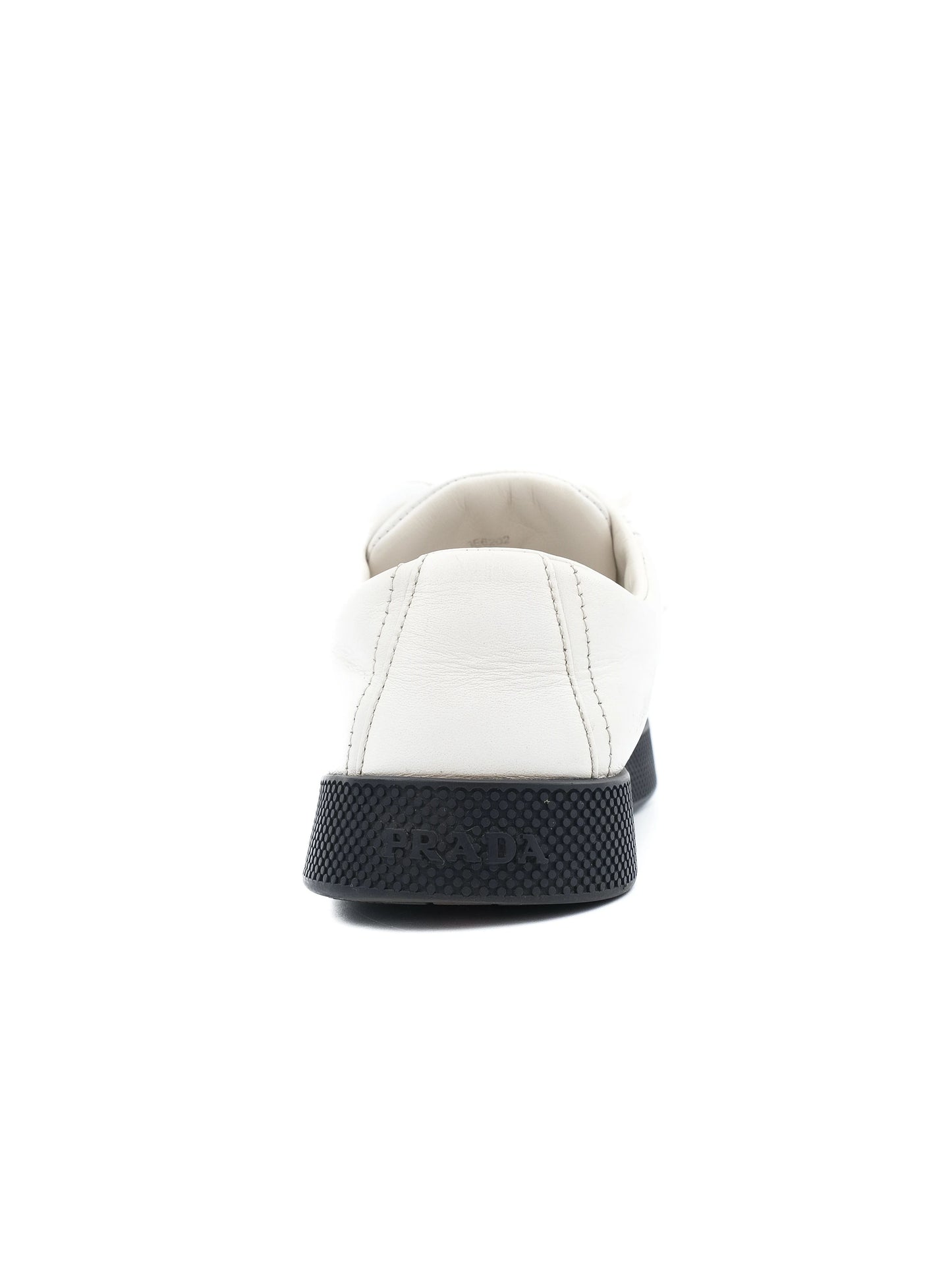 average condition prada white leather sneakers size 36