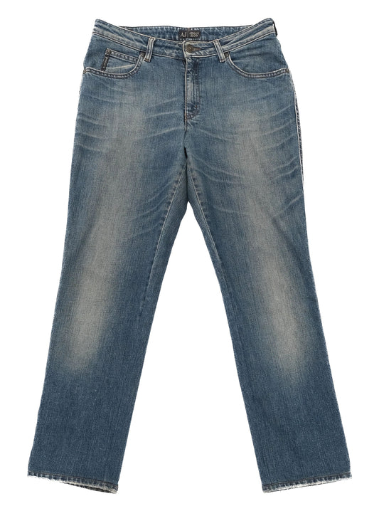 Excellent Armani Jeans Blue Denim Size L Women's Pants