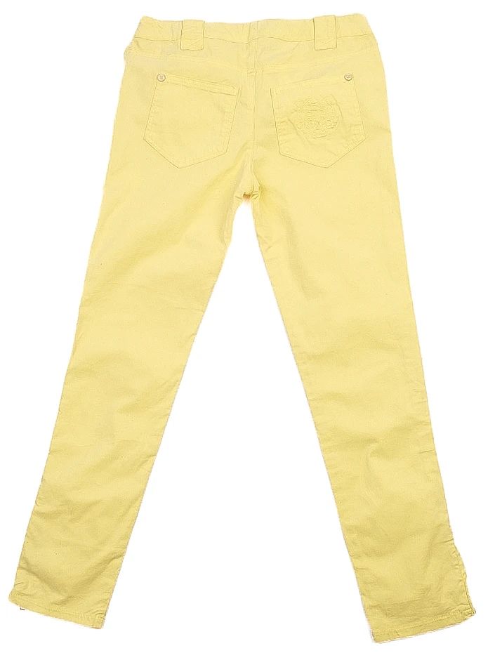 new kenzo kids yellow pants size 10 cotton with tiger logo