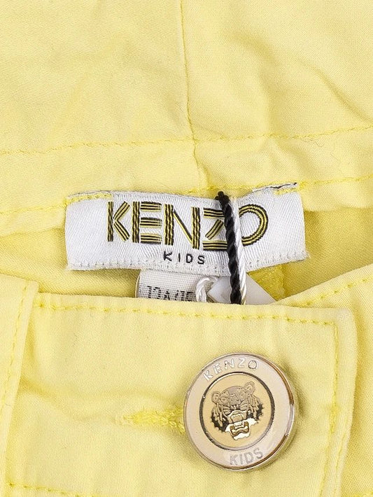 NEW Kenzo Kids Yellow Pants Size 10 Cotton with Tiger Logo
